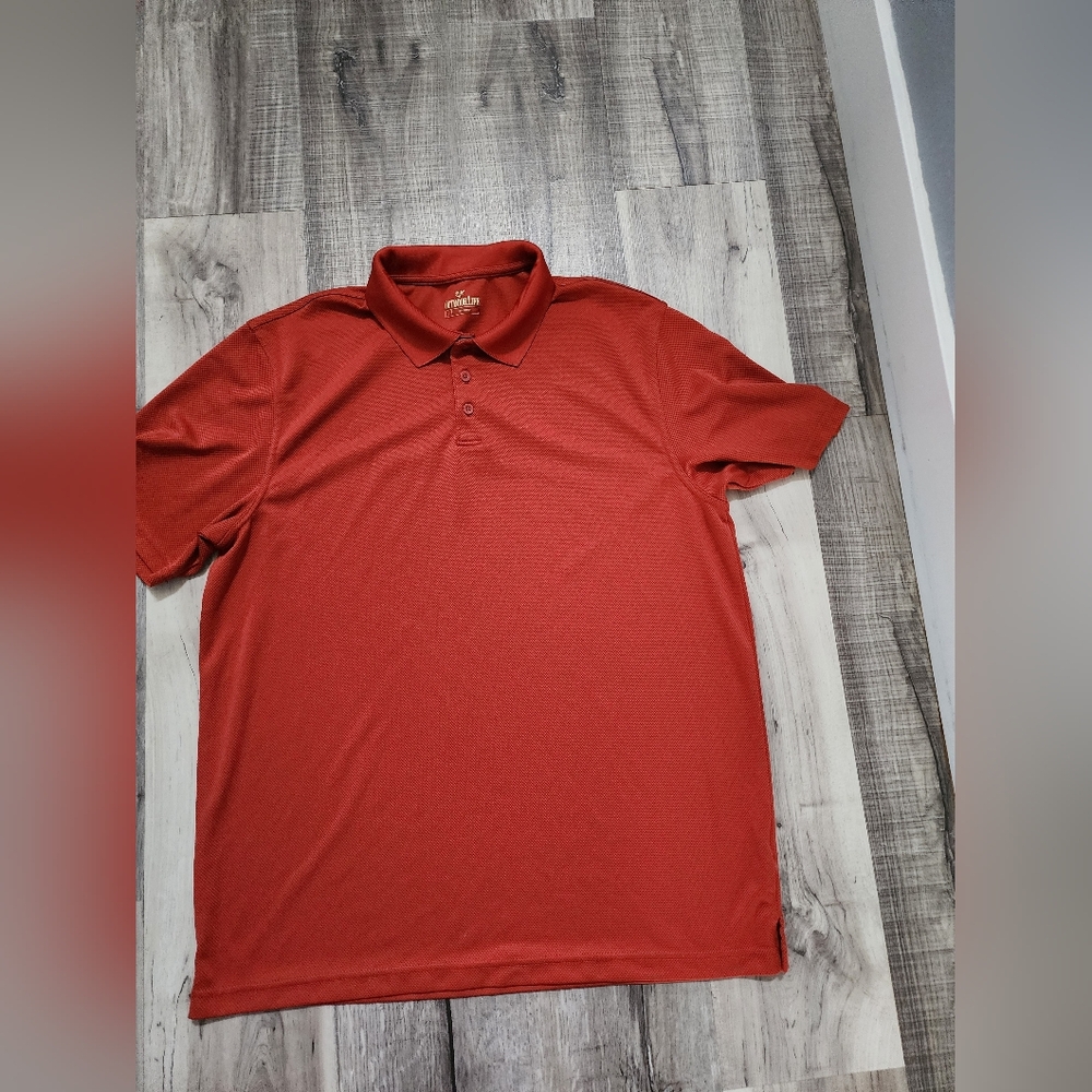 Outdoor Life Men's Rust Orange Polo - Short Sleeve Performance